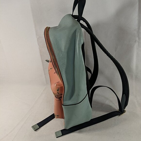 Coach Sunglasses Backpack Charlie Blue Pink Leather No. B1921-F75885 Print Bag - Picture 2 of 16